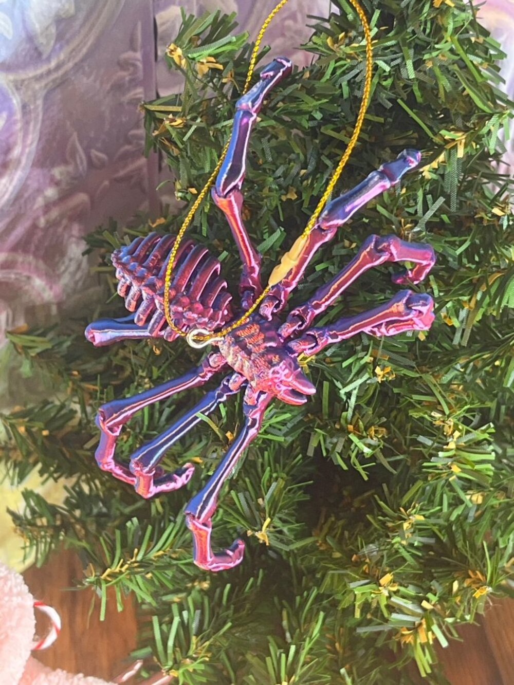 Purple & Blue Tarantula Spider Christmas Tree Ornaments Unusual Christmas Sb - Picture 5 of 8